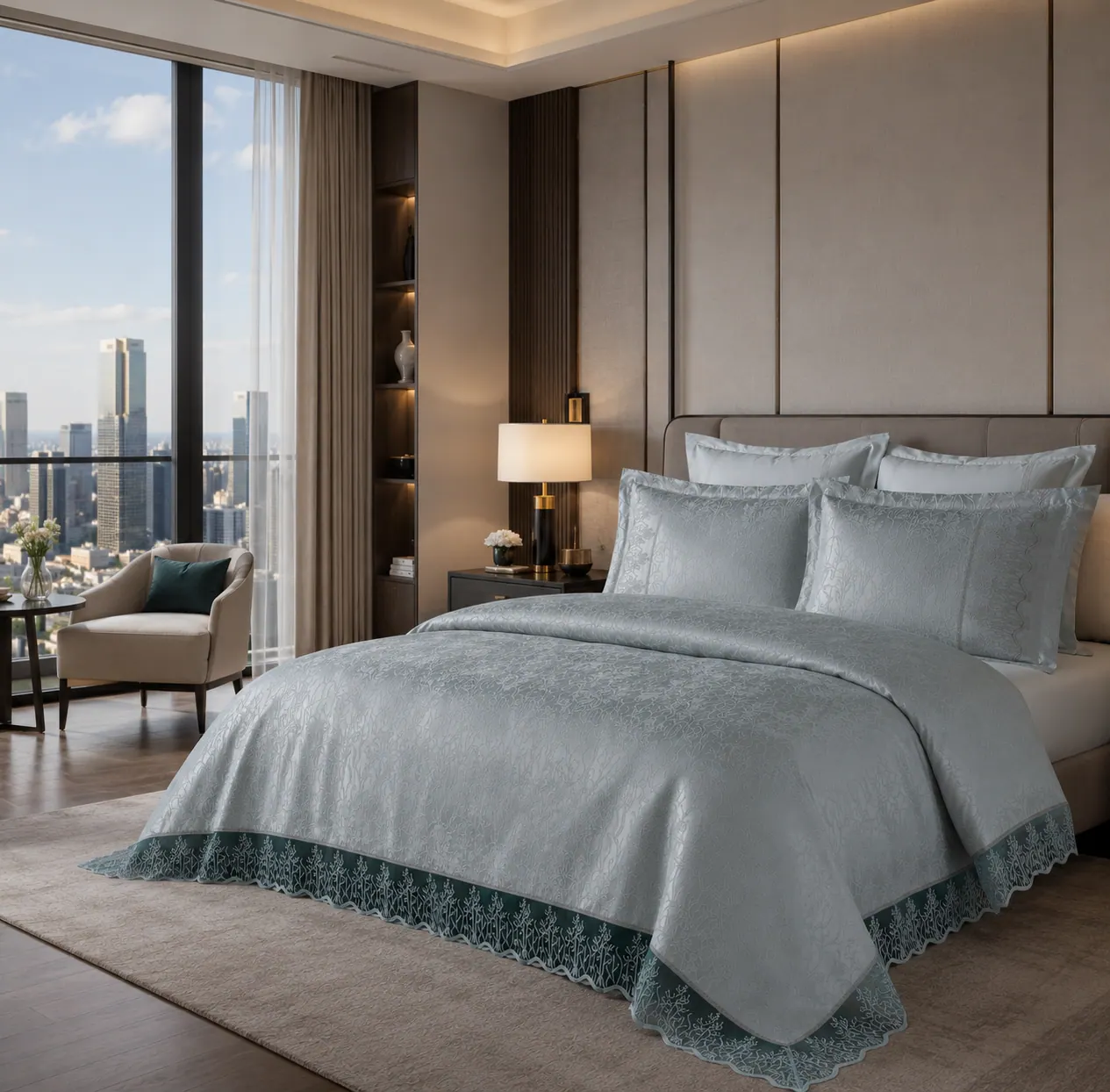 Zelen Bedspread Set — Grey